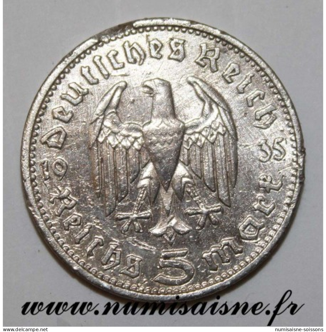 ALLEMAGNE - KM 86 - 5 MARK 1935 A - Berlin - Paul Von Hindenburg - TTB - Other & Unclassified