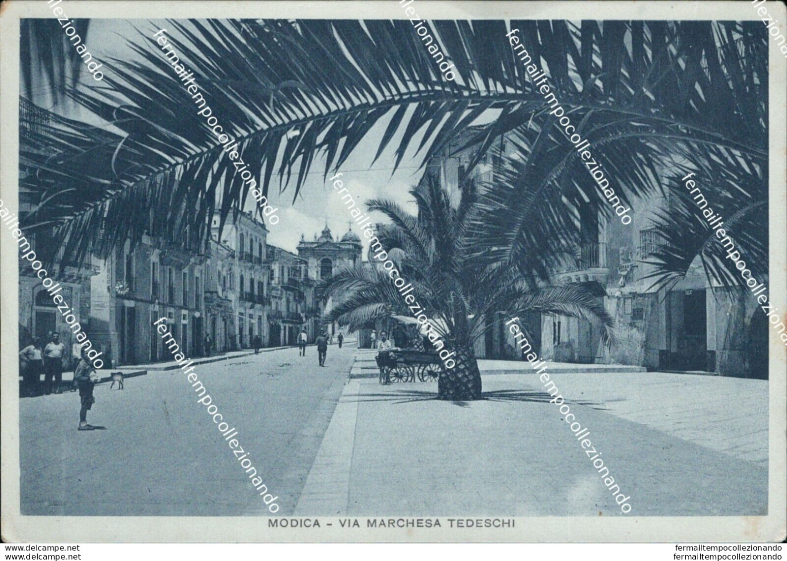 Bf584 Cartolina Modica Via Marchesa Tedeschi Provincia Di Ragusa - Ragusa