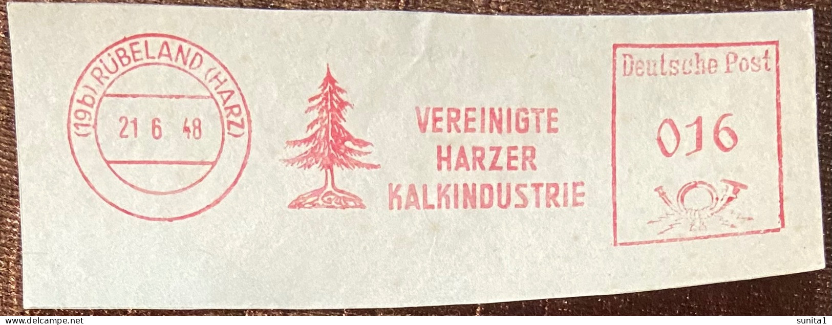 Christmas Tree, Industry, Advertisement, Meter Franking, Red Meter, Germany - Fabbriche E Imprese