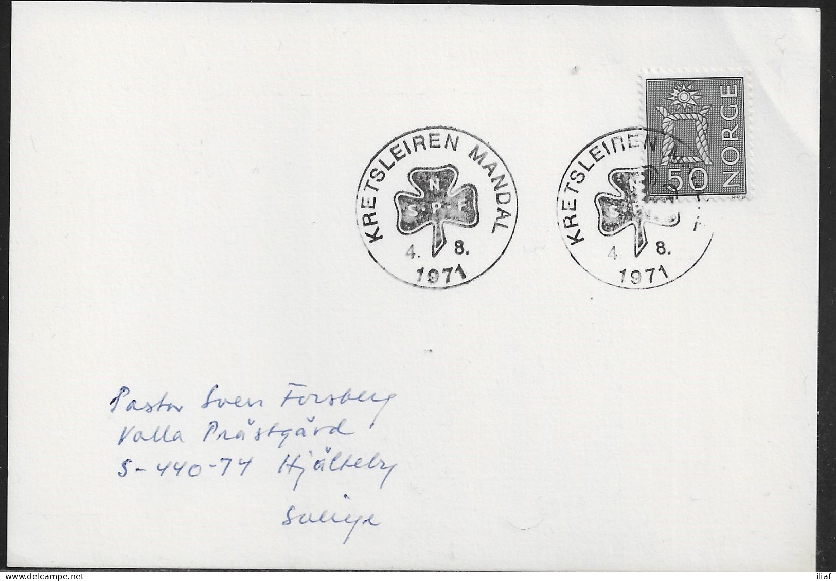 Norway.   A Scout Camp At Mandal 1971 (Norwegian Boy Scout Association).   Norway Special Event Postmark. - Cartas & Documentos