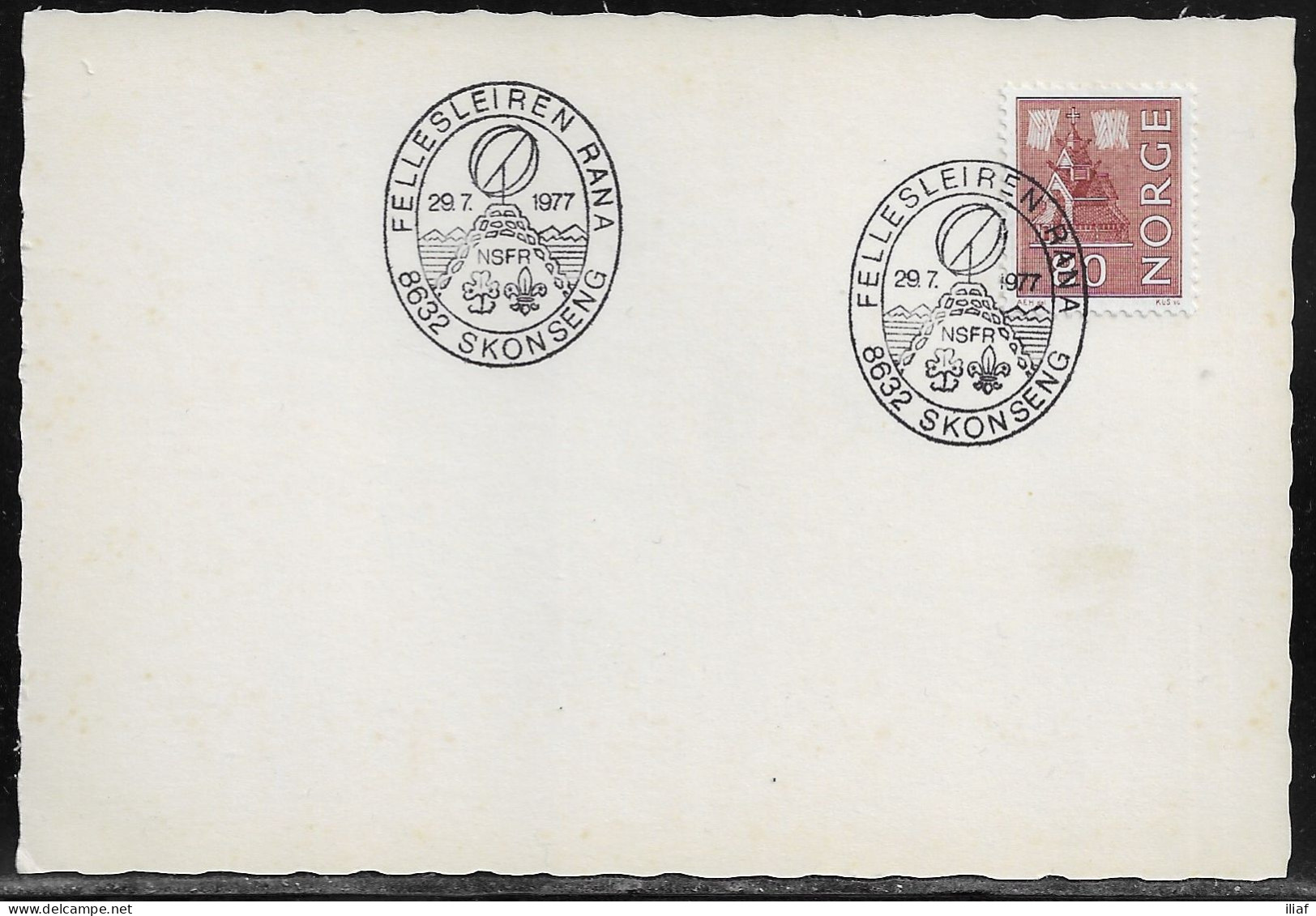 Norway.   Fellesleiren Rana, Skonseng, NSFR Boy Scout And Girl Guide Camp.   Norway Special Event Postmark. - Storia Postale