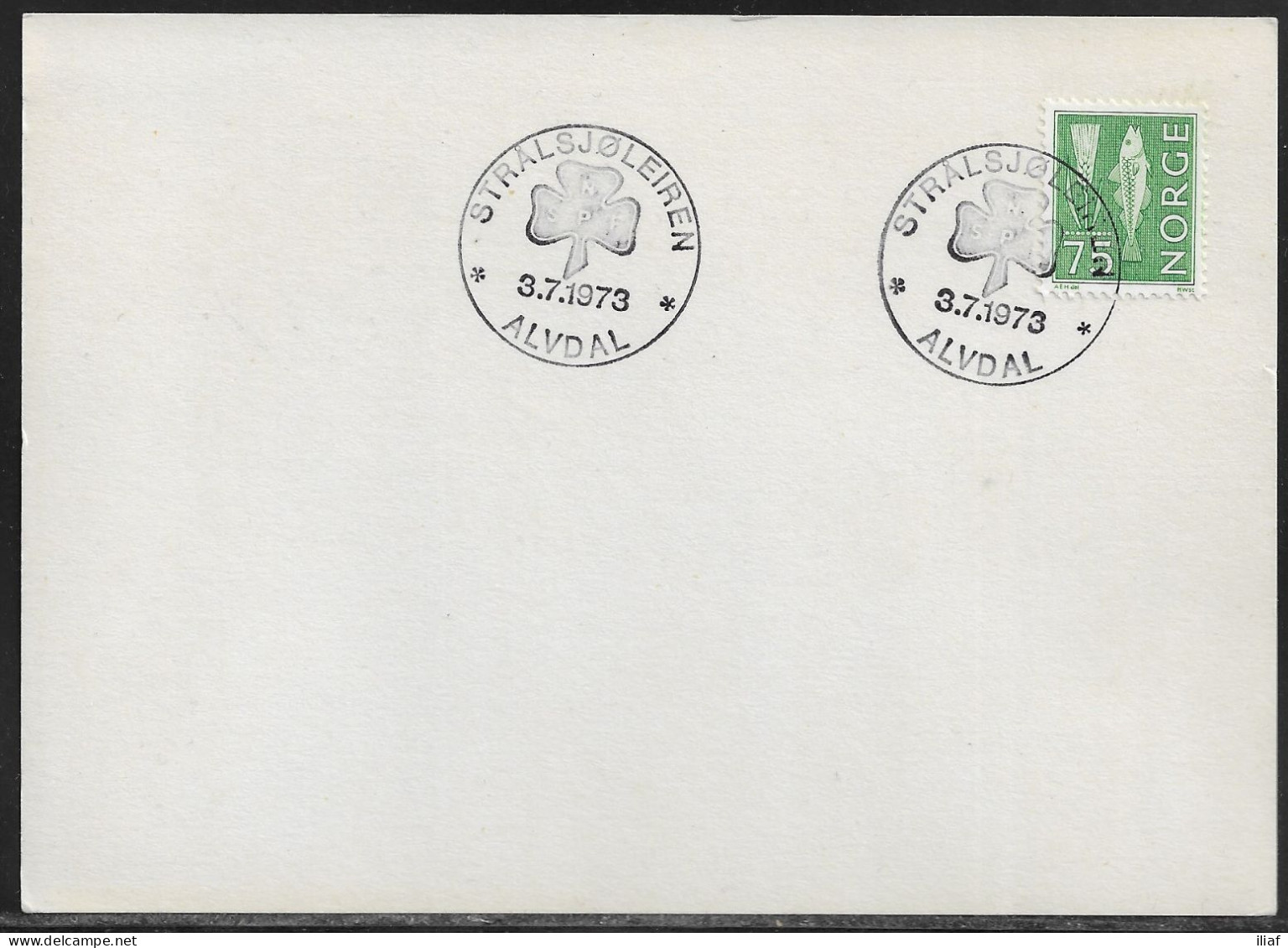 Norway.   STRÅLSJØLEIREN - ALVDAL, The Norwegian Girl Scout Association's National Camp.   Norway Special Event Postmark - Covers & Documents