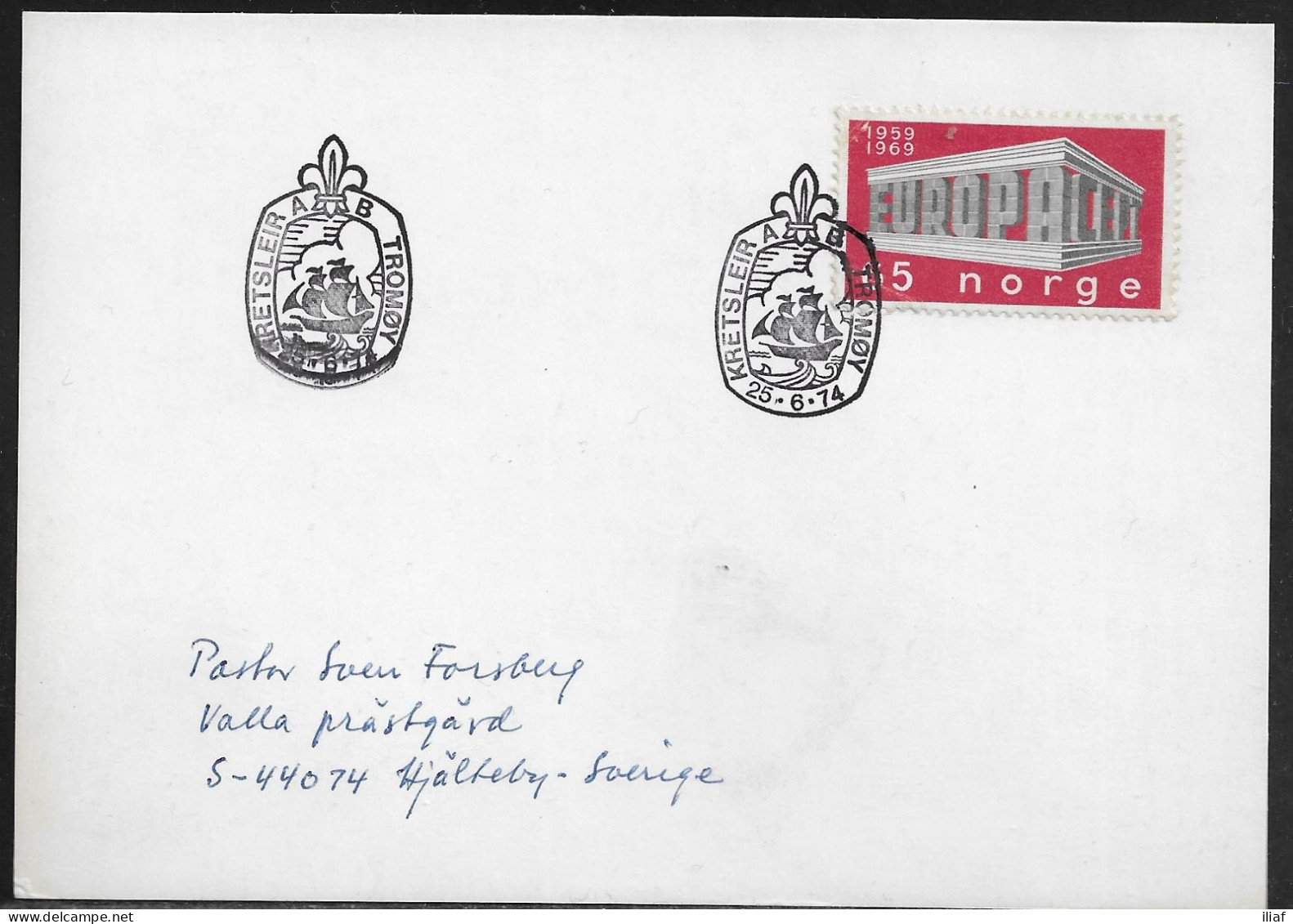 Norway.   Kretsleir Tromøy NSF District Boy Scout Camp.   Norway Special Event Postmark. - Covers & Documents