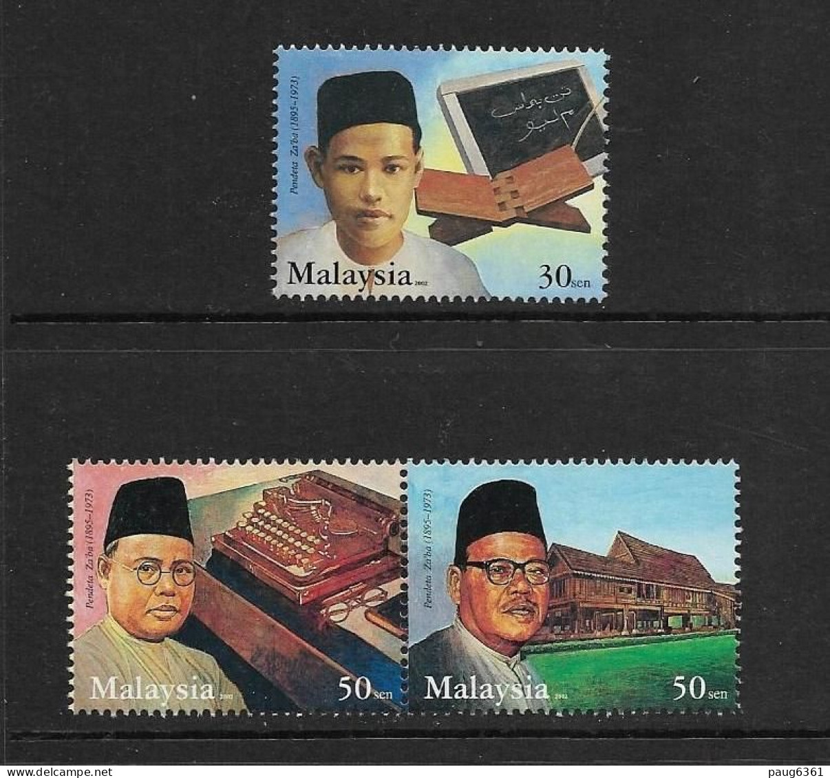 MALAYSIA 2002 MORT DE PENDETA ZA'BA  YVERT N°951/53 NEUF MNH** - Malaysia (1964-...)