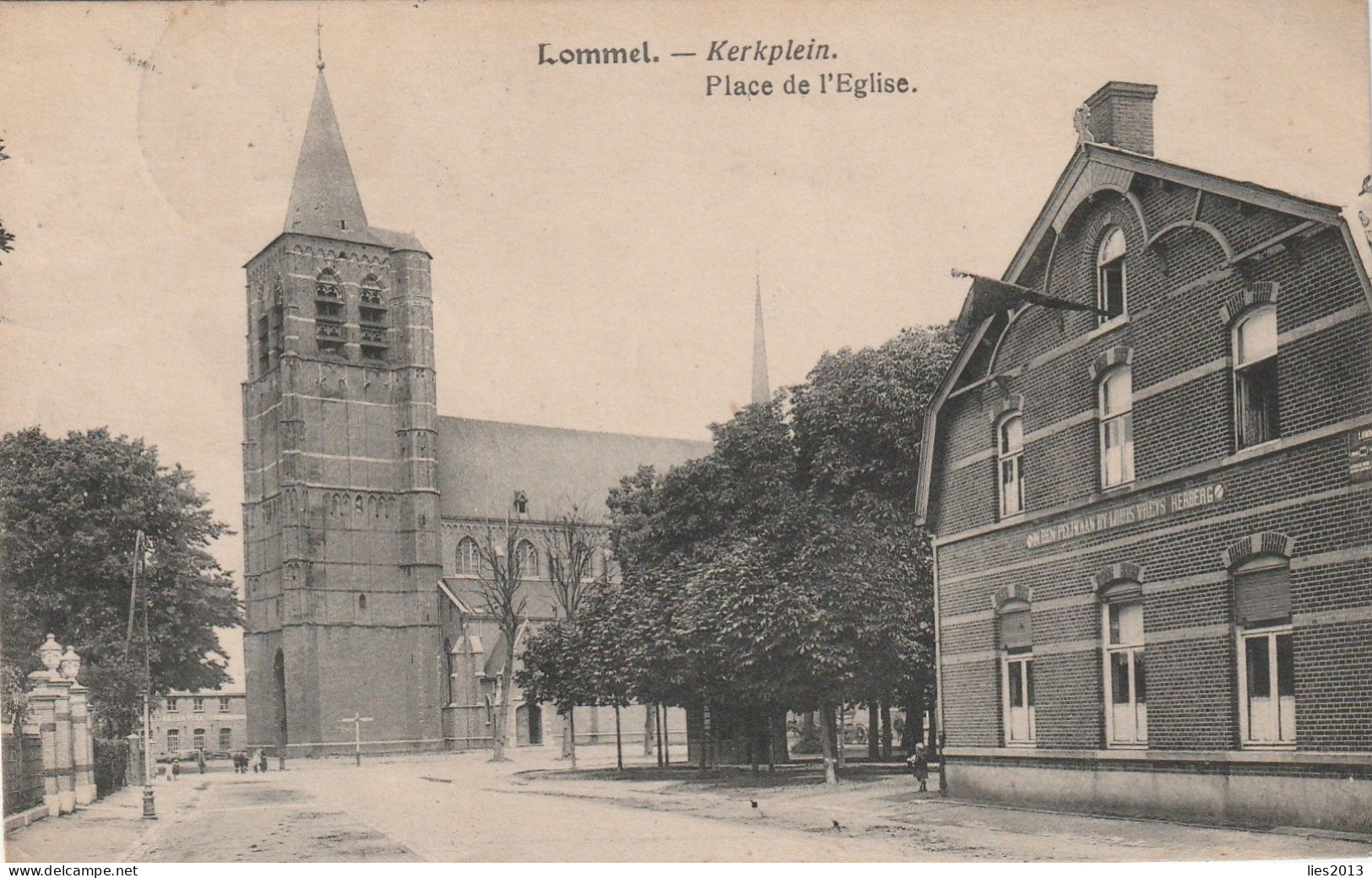 Lommel, Kerkplein, 2 Scans - Lommel