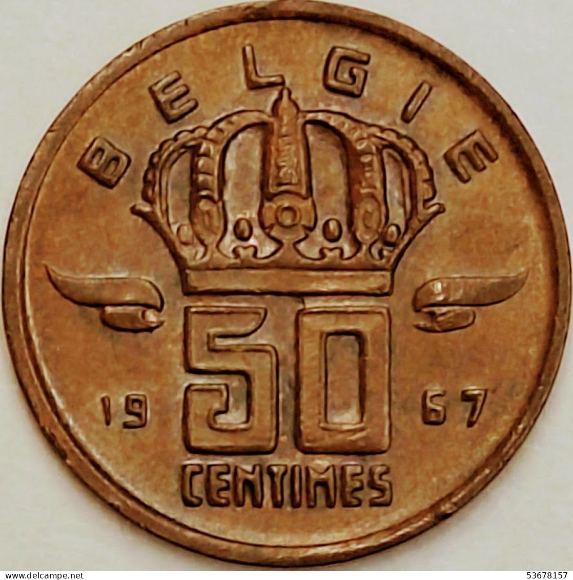 Belgium - 50 Centimes 1967, KM# 149.1 (#3099) - 50 Centimes