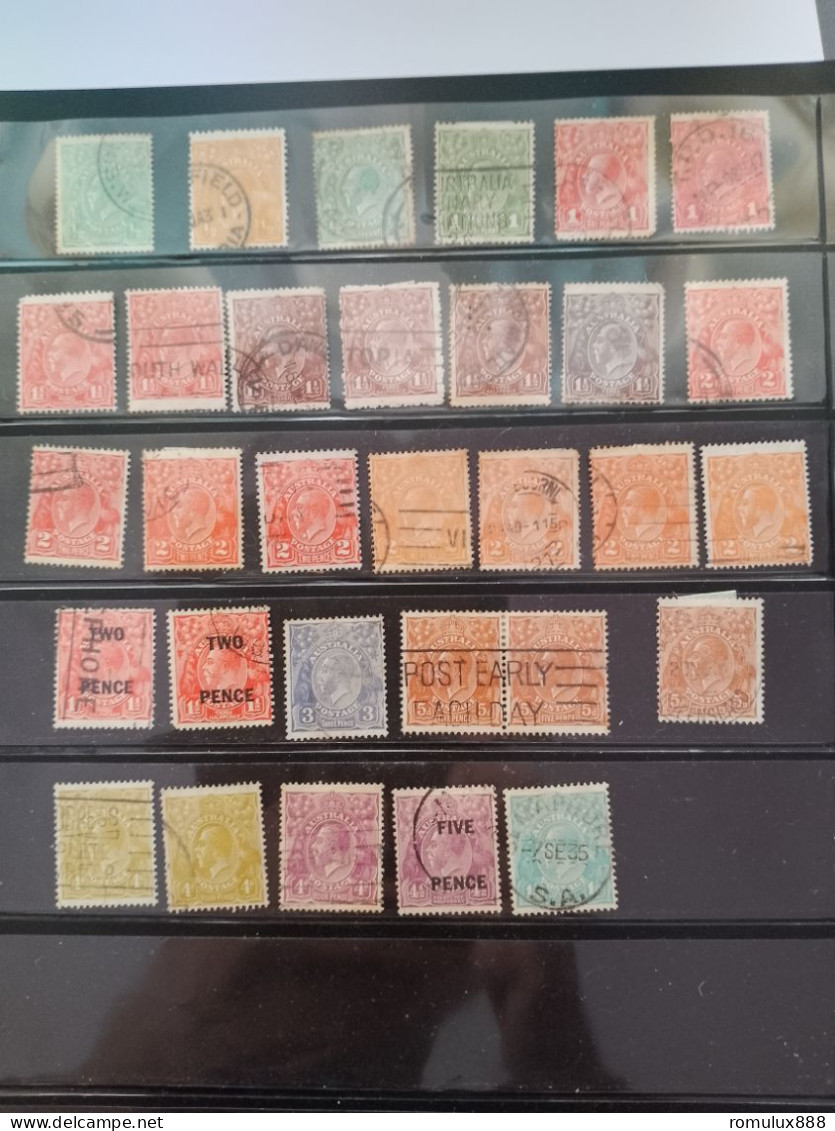 AUSTRALIA KINGS HEADS KGV USED STAMPS X30 - Gebraucht