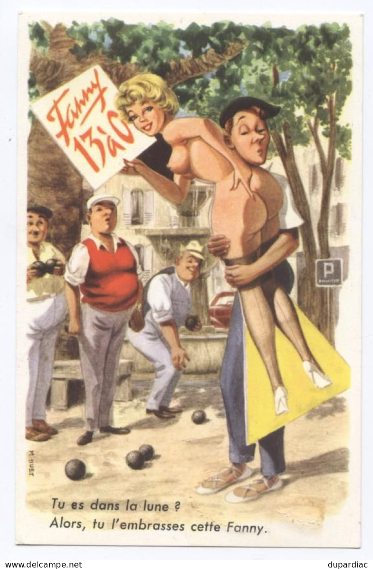 PETANQUE / Série N° 714 De 5 Cartes : Humour Autour De La Pétanque, Fanny Sexy, Jeu De Boules (Illustrateur HUET) . - Petanca