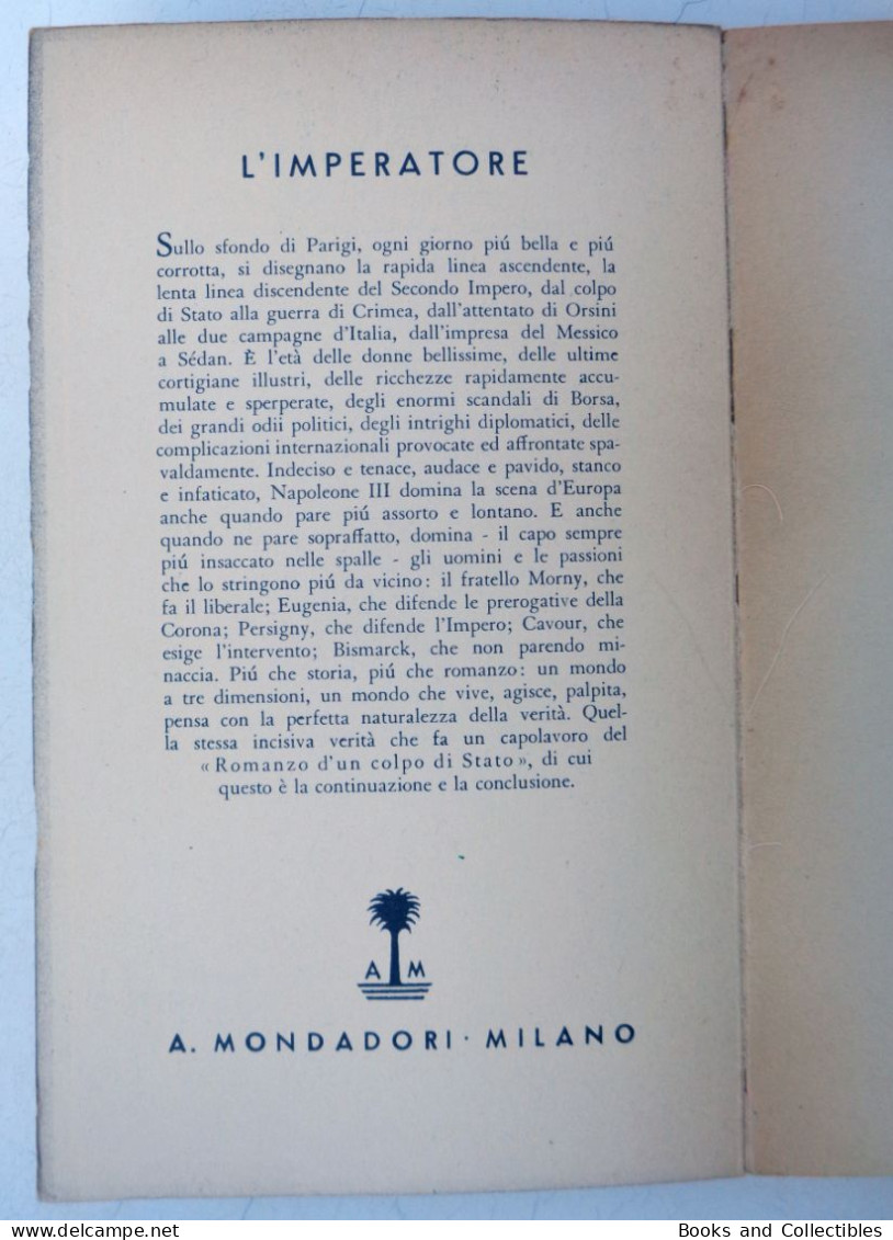 Alfred Neumann " L'IMPERATORE " - Medusa N° 90 - Mondadori, 1938 * Rif. LBR-AA - Berühmte Autoren