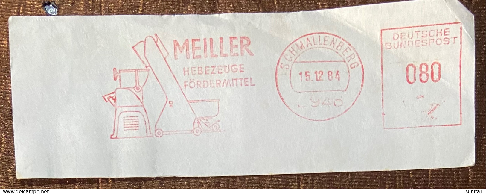 Lifter, Lifting Rein, Equipment, Industry, Advertisement, Meter Franking, Red Meter, Germany - Fabbriche E Imprese