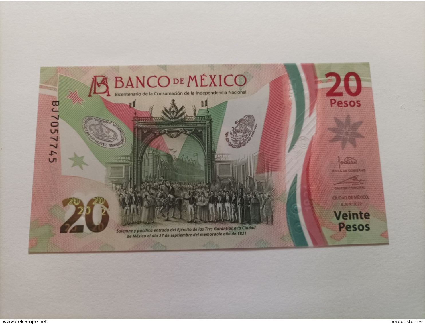 Billete De México 20 Pesos Del Año 2021, UNC - Mexique