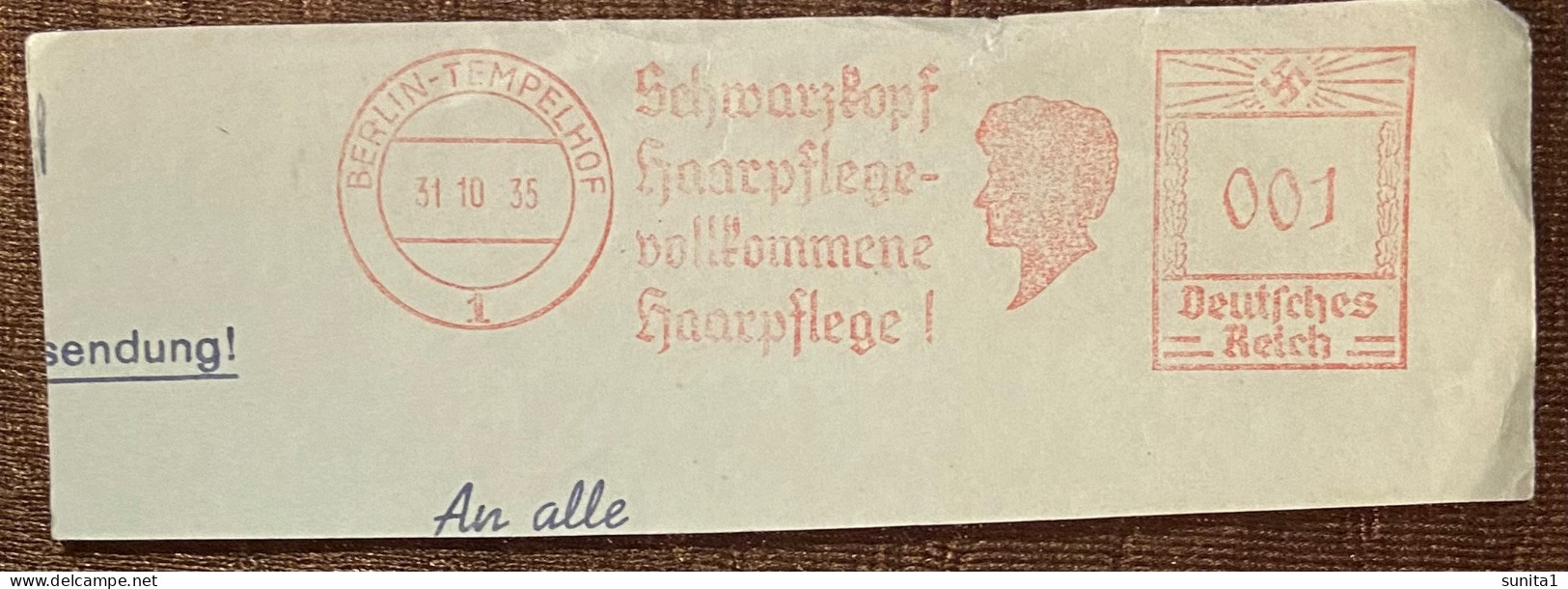 Gardening, Flora, Swastik, Industry, Advertisement, Meter Franking, Red Meter, Germany - Fabbriche E Imprese