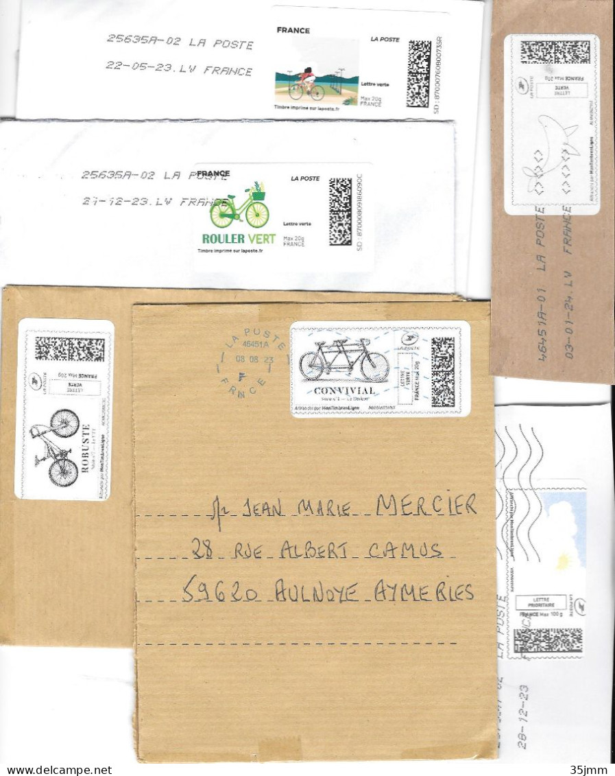 Lot De 27 Timbres à Imprimer Sur Lettres Et Fragments - Printable Stamps (Montimbrenligne)