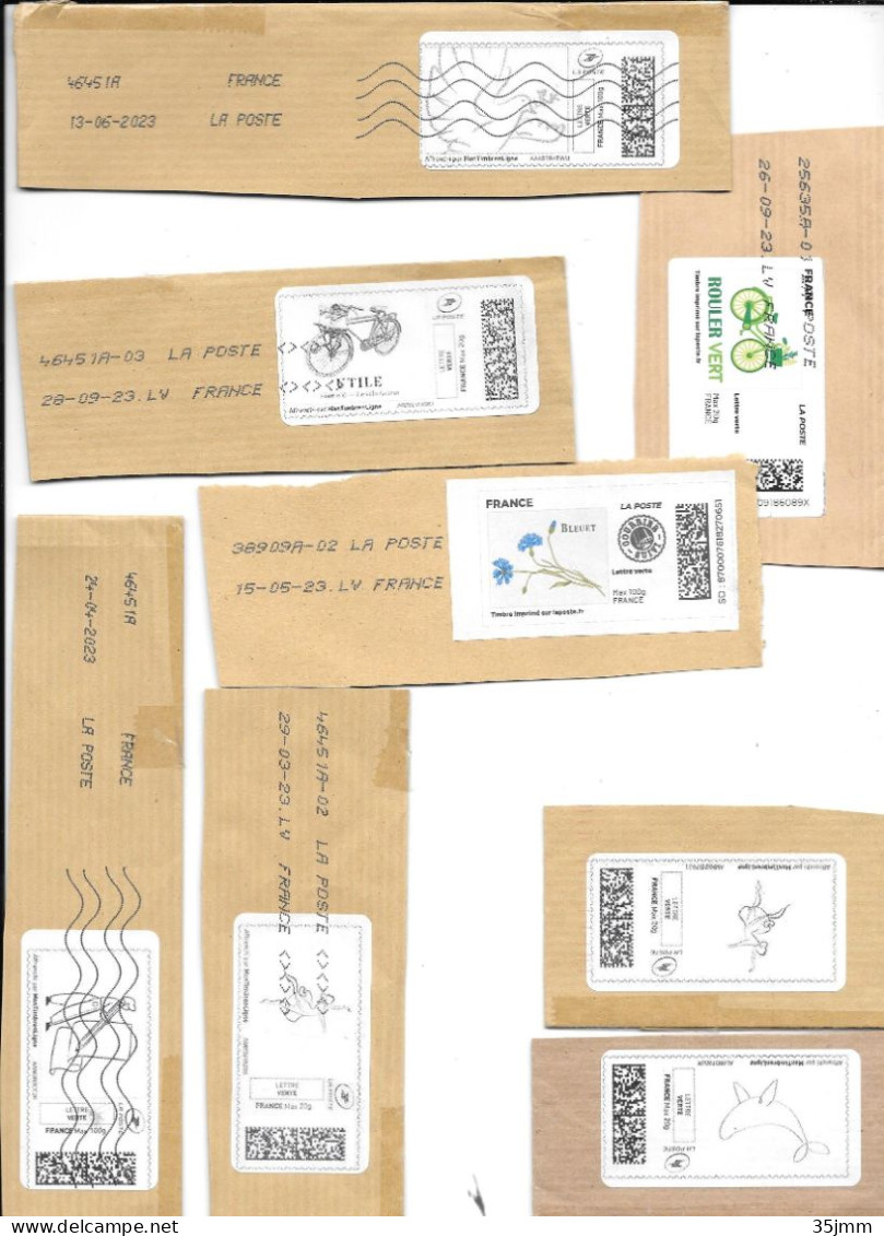 Lot De 27 Timbres à Imprimer Sur Lettres Et Fragments - Printable Stamps (Montimbrenligne)