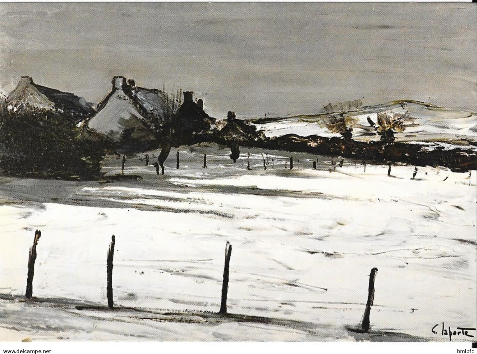 Toile De G. LAPORTE - Hiver En Bourgogne - Bourgogne