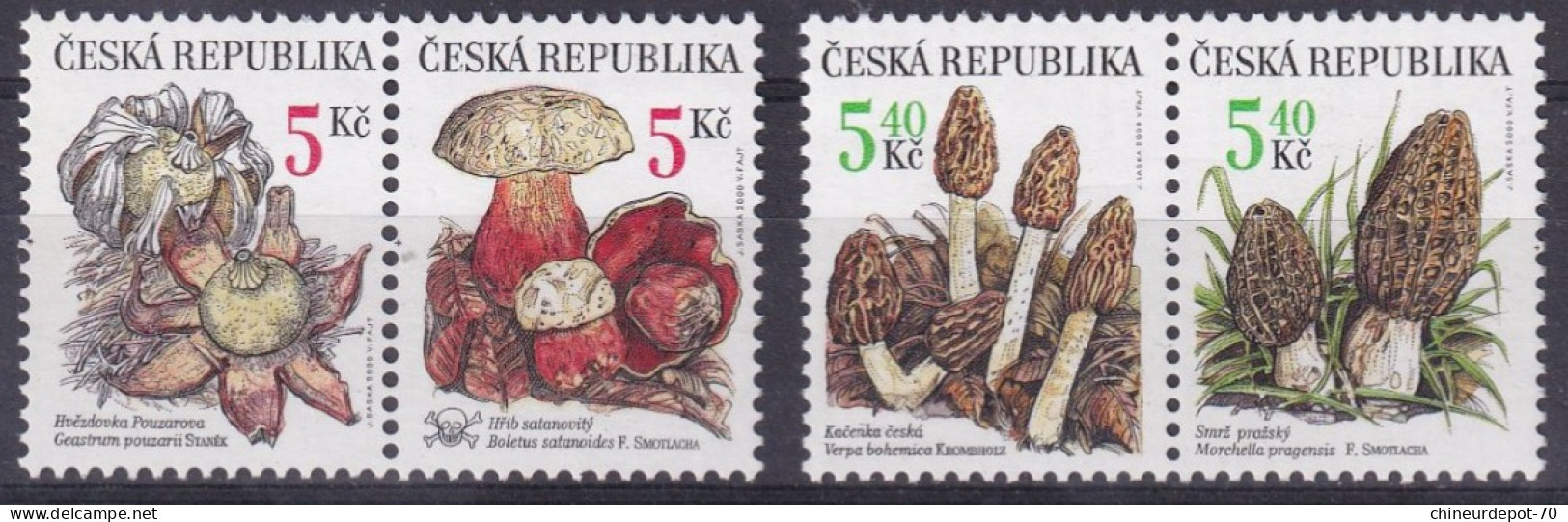 Ceska Republika 2000 Champignons Tchéquie  Neufs Sans Charnieres ** - Nuovi