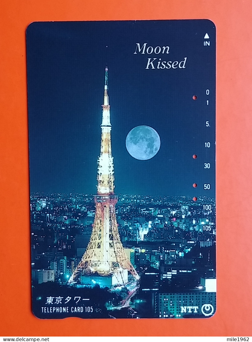 T-78 - JAPAN -JAPON, NIPON, TELECARD, PHONECARD NTT JP-231-165 Moon Kissed" - Tokyo Tower - Japan