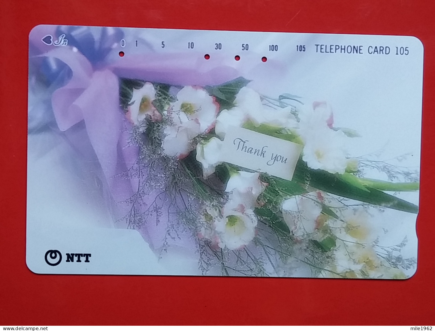 T-79 - JAPAN -JAPON, NIPON, TELECARD, PHONECARD NTT JP-231-188 Thank You - Bouquet Of Flowers - Japan