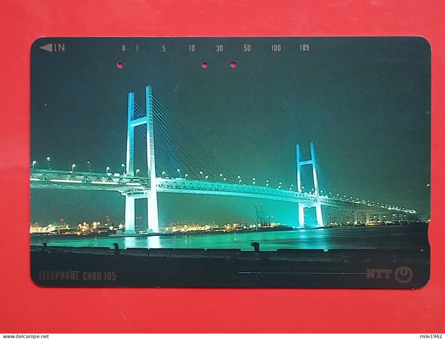 T-80 - JAPAN -JAPON, NIPON, TELECARD, PHONECARD NTT JP-251-067 Yokohama Bay Bridge Iii (Night) - Japan