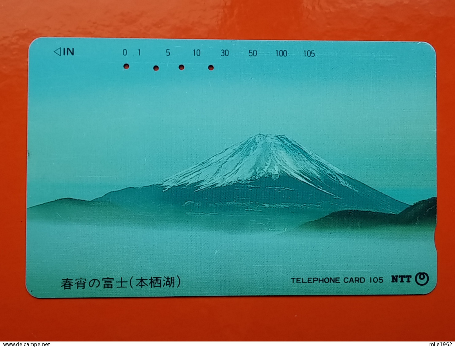 T-81- JAPAN -JAPON, NIPON, TELECARD, PHONECARD NTT JP-251-070  Mt. Fuji - Lake Motosu (Yamanashi Prefecture - Japan