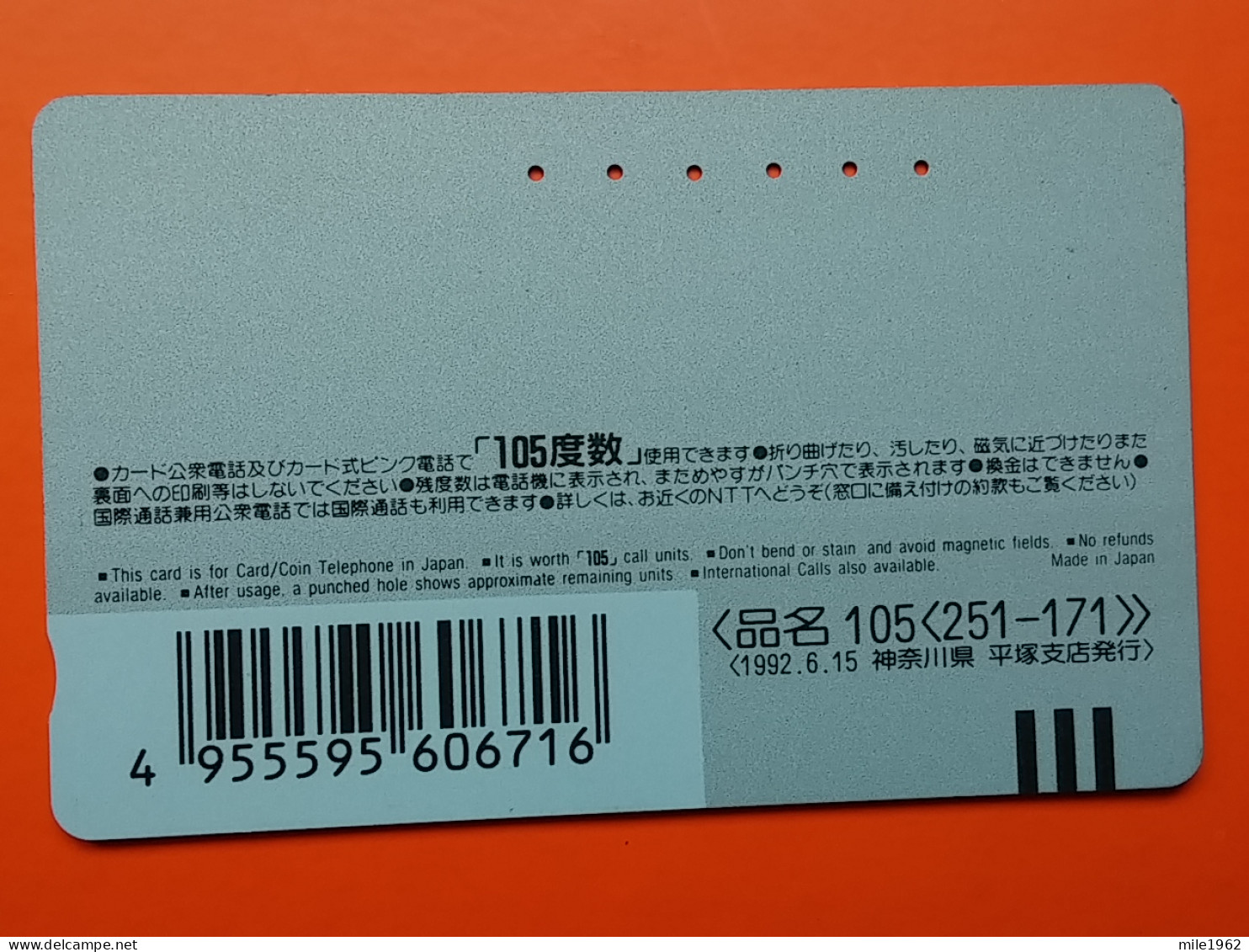 T-81- JAPAN -JAPON, NIPON, TELECARD, PHONECARD NTT JP- 251-171 Tanzawa-Oyama National Park And Mt. Fuji - Japan