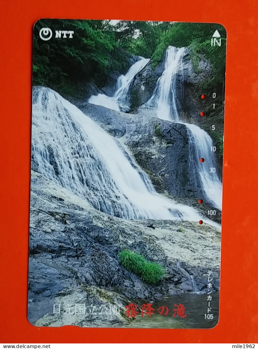 T-82- JAPAN -JAPON, NIPON, TELECARD, PHONECARD NTT JP- 251-262 Waterfall, Cascade - Japan