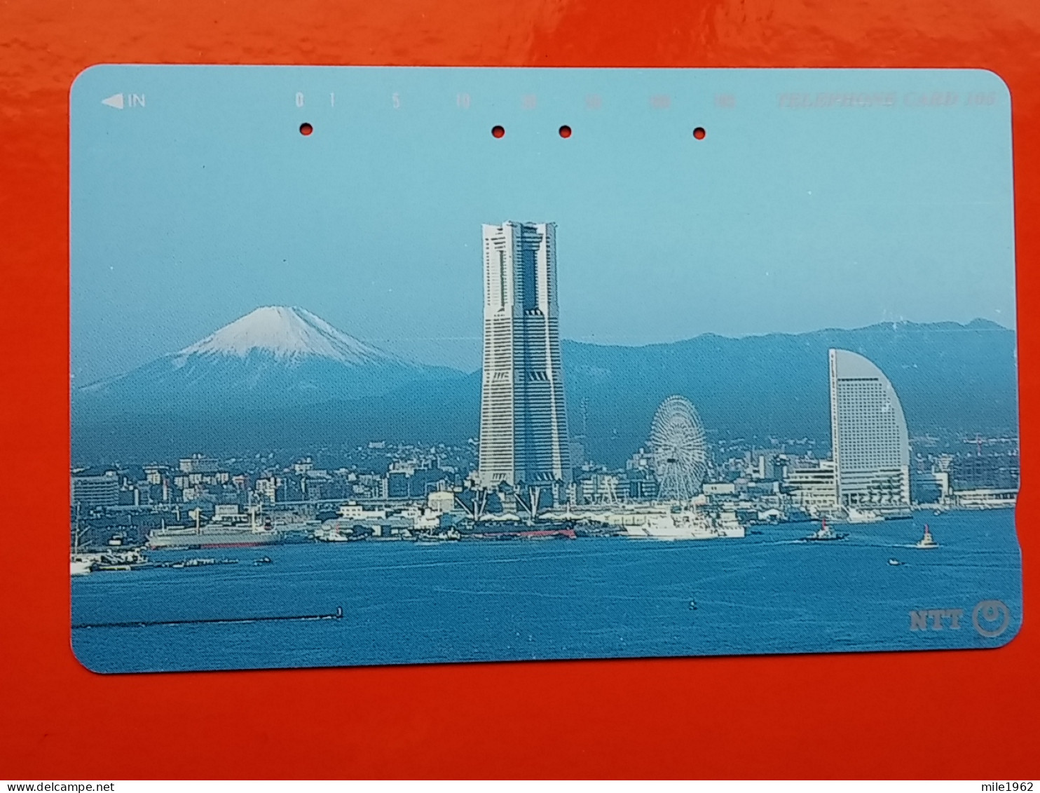 T-82- JAPAN -JAPON, NIPON, TELECARD, PHONECARD NTT JP- 251-246 Mt. Fuji And Yokohama Bay - Japan