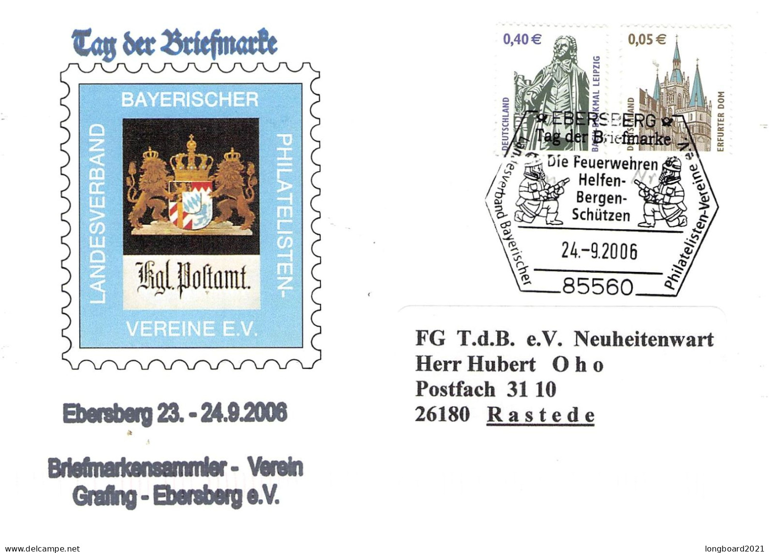 BR DEUTSCHLAND - KLEINE SAMMLUNG BRIEFE UM 2006 / 4084