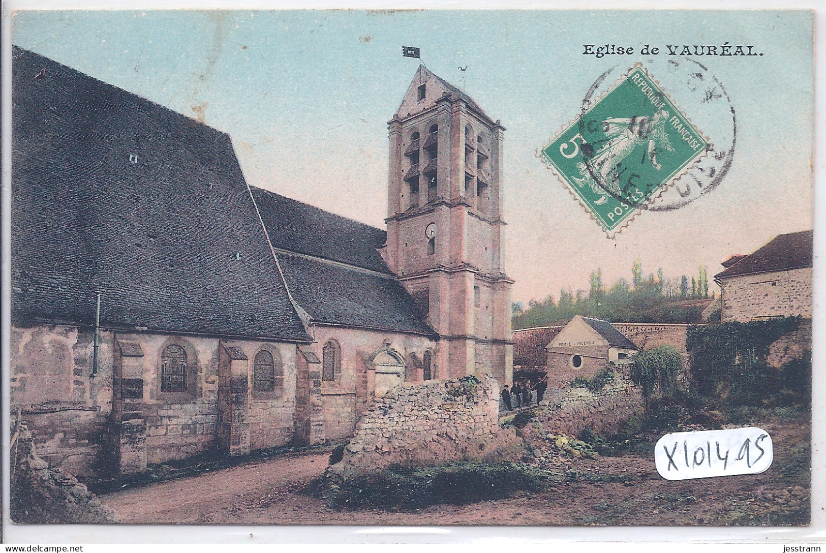 VAUREAL- L EGLISE- CARTE COLORISEE - Vauréal