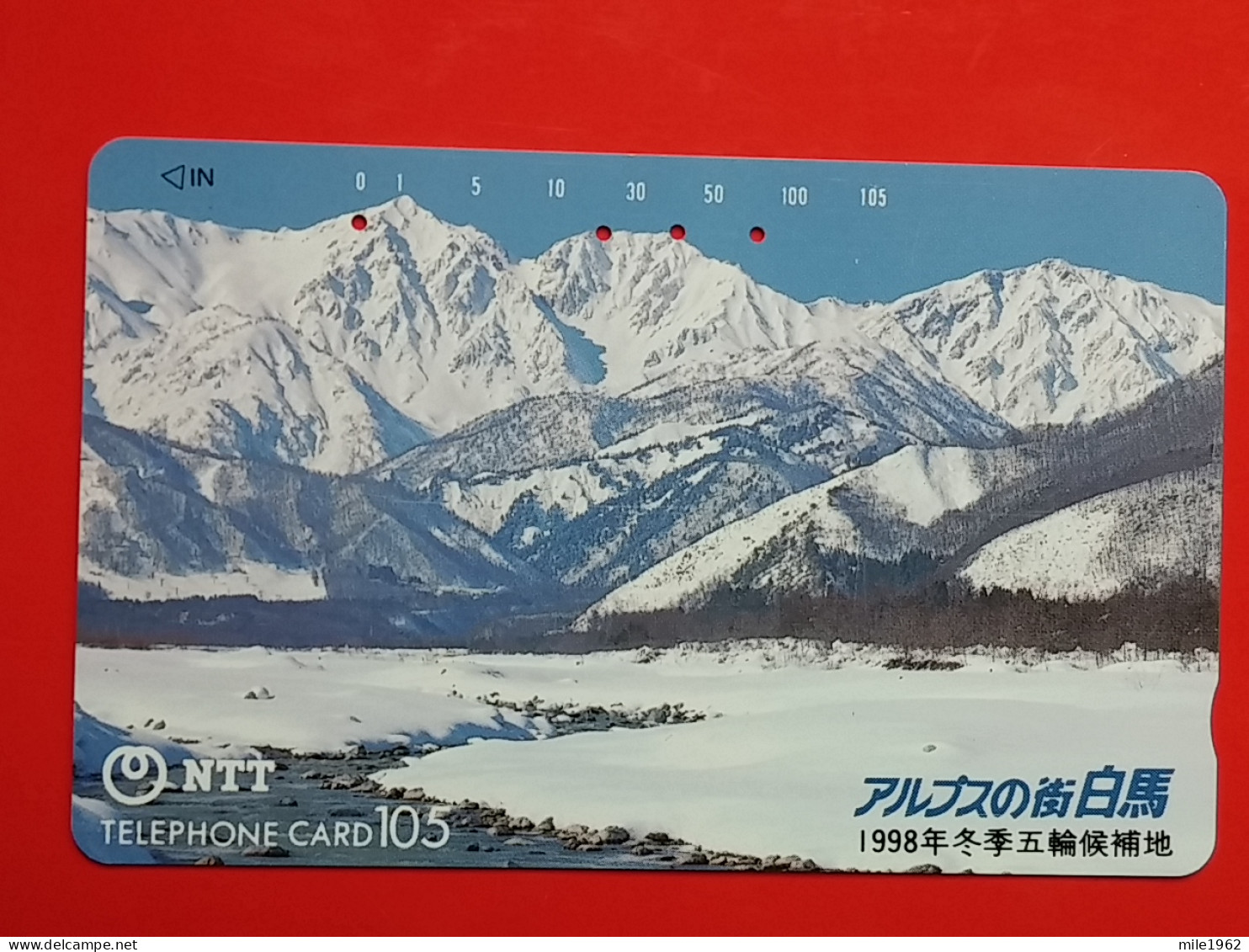 T-85- JAPAN -JAPON, NIPON, TELECARD, PHONECARD NTT JP- 270-125  Hakuba - Alpine Road (Winter '98) - Japan