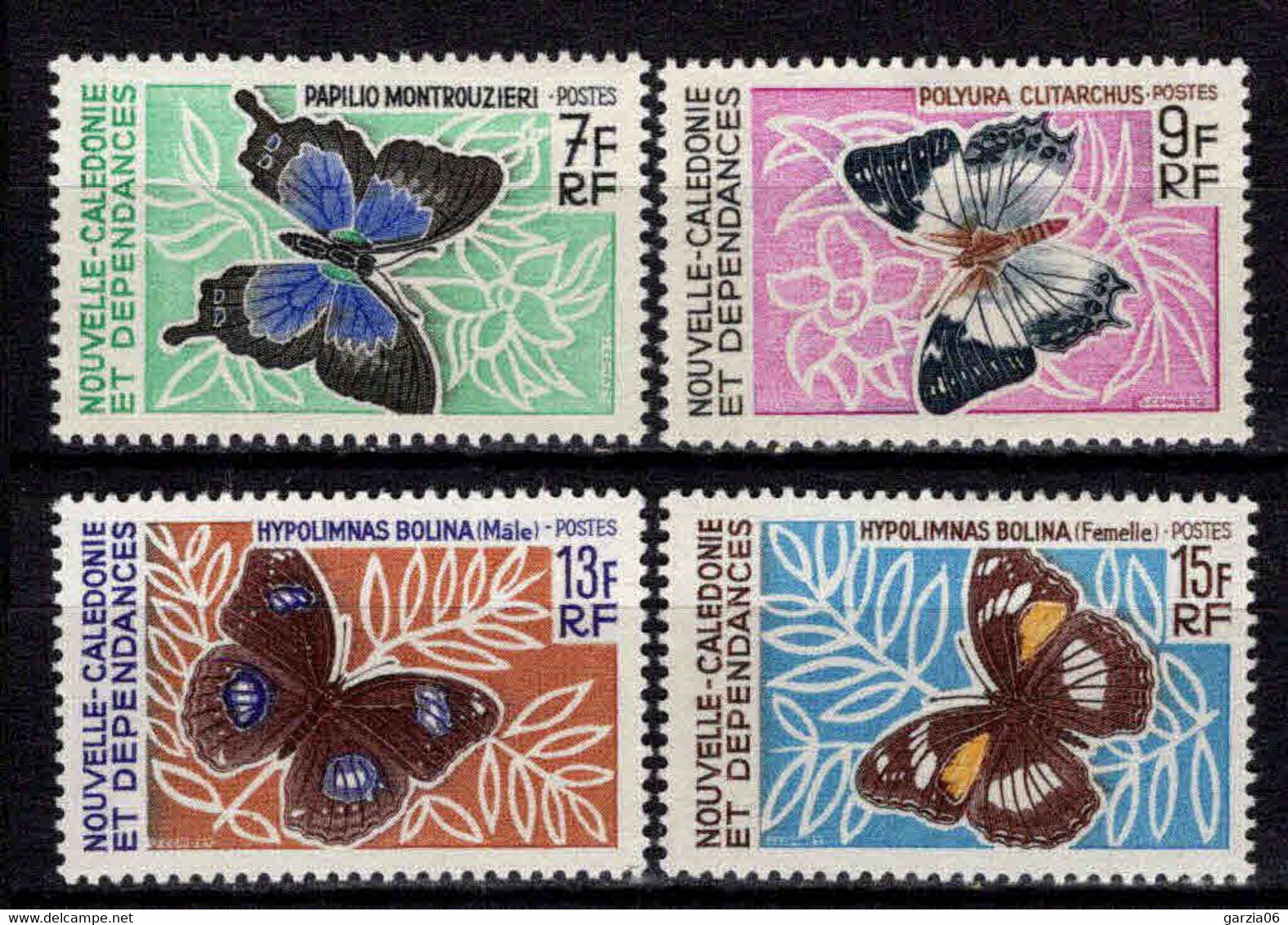 Nouvelle Calédonie  - 1967 -  Papillons- N° 341 à 344 - Neufs ** - MNH - Neufs