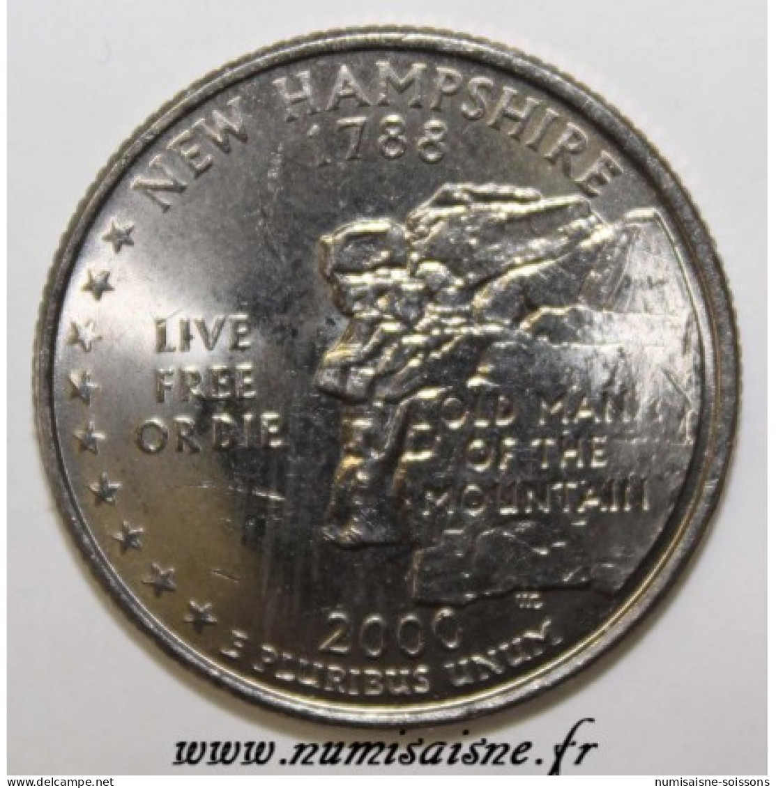 ÉTATS UNIS - KM 308 - 1/4 DOLLAR 2000 P - Philadelphie - NEW HAMPSHIRE - SPL - 1999-2009: State Quarters