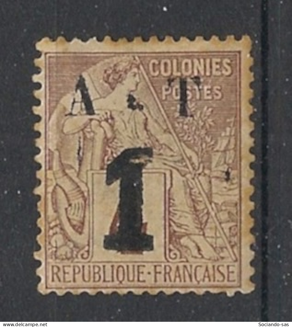 ANNAM ET TONKIN - 1888 - N°YT. 6 - Type Alphée Dubois 1 Sur 4c Brun - Neuf (*) / MNG - Unused Stamps