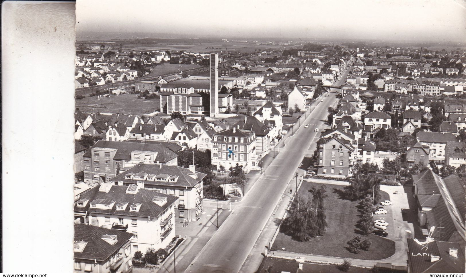 68-SAINT LOUIS LA RUE DE BALE VUE AERIENNE - Saint Louis