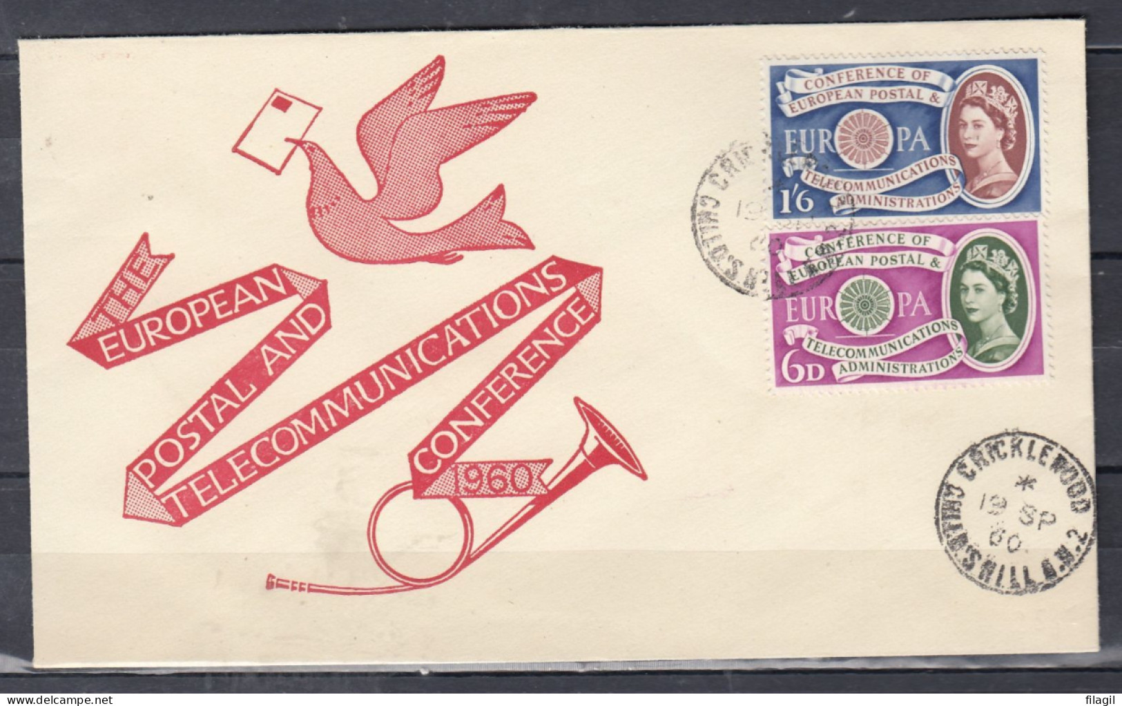 FDC Van Conference Of European Postal - 1960