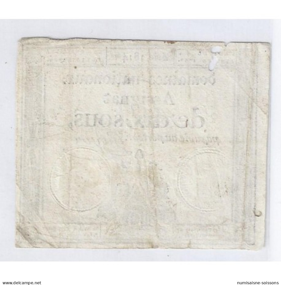 ASSIGNAT DE 10 SOUS - SERIE 1814 - 04/01/1792 - DOMAINES NATIONAUX - TTB - Assignats