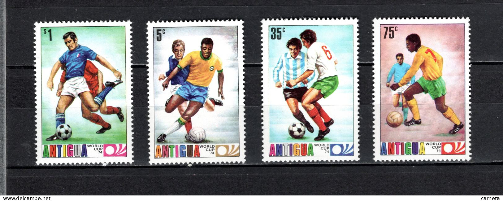 ANTIGUA  N° 344 à 347  NEUFS SANS CHARNIERE COTE 2.70€       FOOTBALL SPORT - 1960-1981 Ministerial Government