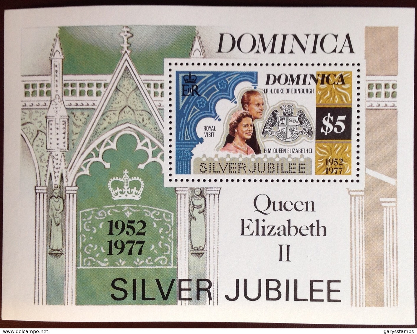 Dominica 1977 Silver Jubilee Minisheet MNH - Dominique (...-1978)