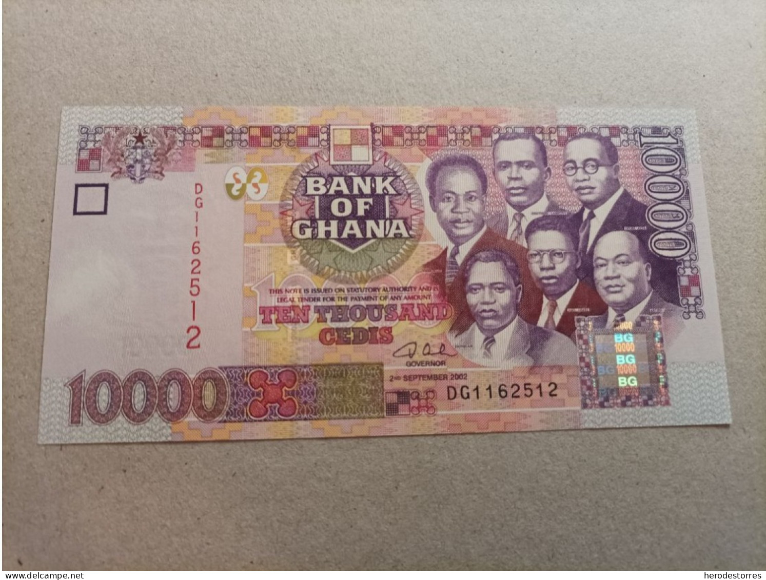 Billete De GHANA De 10000 Cedis, Año 2002, UNC - Ghana