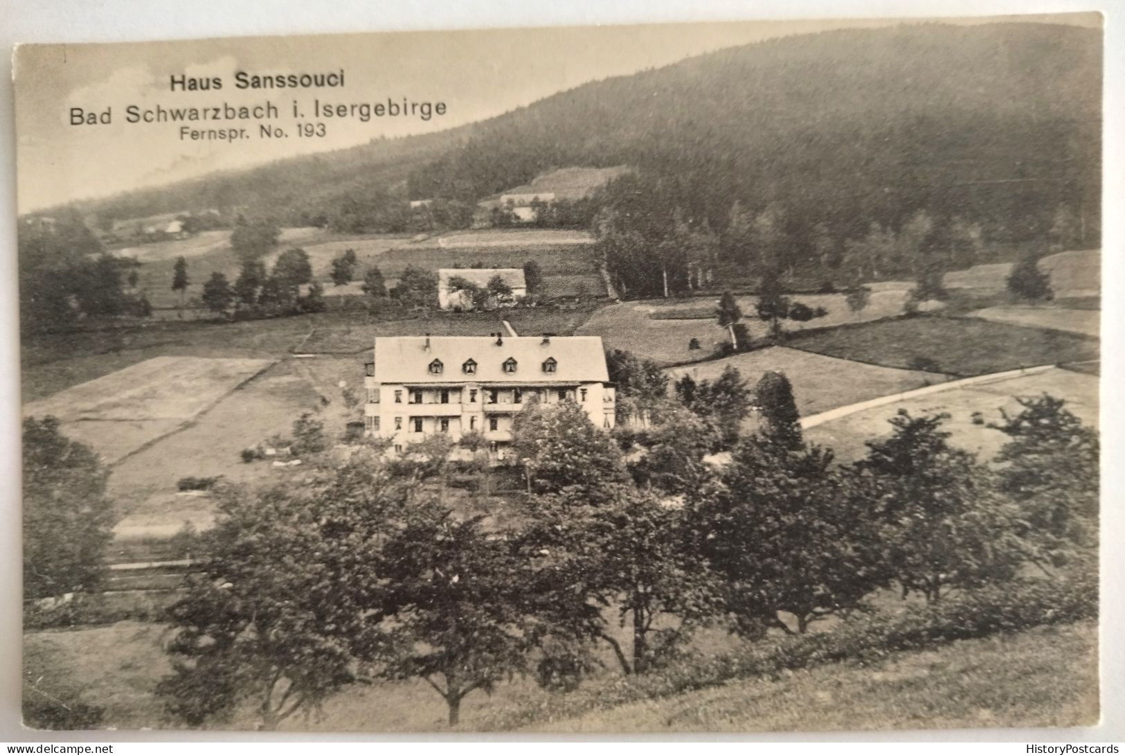Bad Schwarzbach I. Isergebirge, Haus Sanssouci, Ca. 1930 - Schlesien