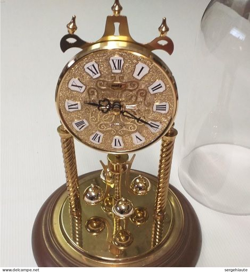 Pendulette Dorée Cloche Verre - Orologi Da Muro