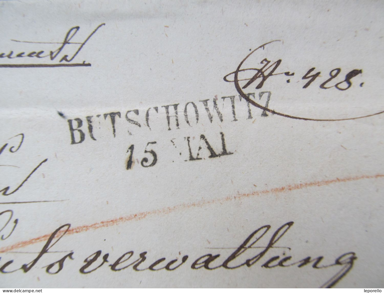 BRIEF Bučovice Butschowitz - Austerlitz Slavkov 1851  Mähren //// R8656 - ...-1850 Voorfilatelie