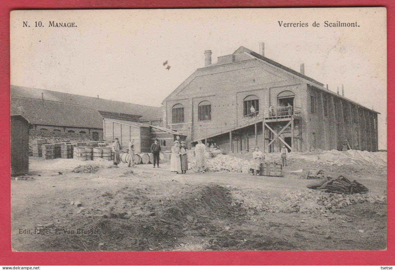 Manage - Verreries De Scailmont - 1909  ( Voir Verso ) - Manage