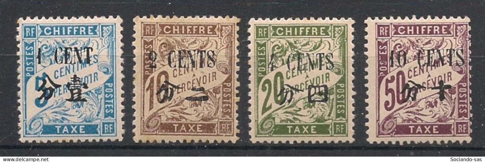 CHINE - 1922 - Taxe TT N°YT. 24 à 27 - Type Duval  - Série Complète - Neuf * / MH VF - Postage Due