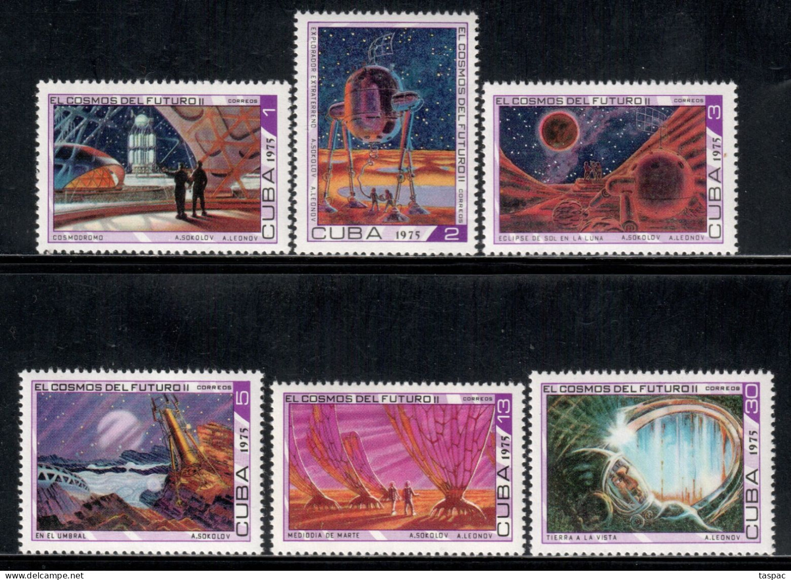 Cuba 1975 Mi# 2039-2044 ** MNH - Cosmonaut’s Day / The Future Of Space - Amérique Du Nord