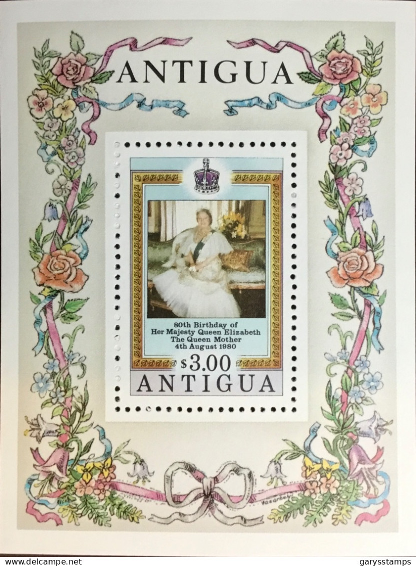 Antigua 1980 Queen Mother Minisheet MNH - 1960-1981 Autonomía Interna