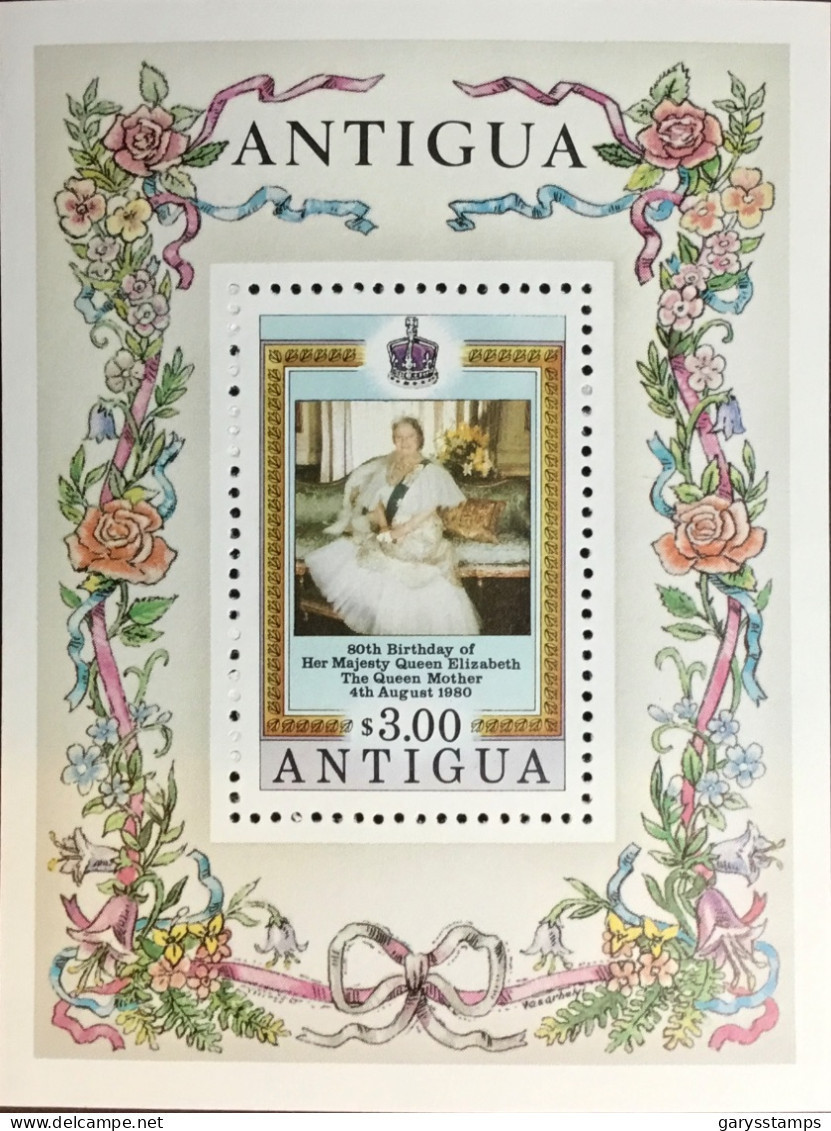 Antigua 1980 Queen Mother Minisheet MNH - 1960-1981 Autonomie Interne