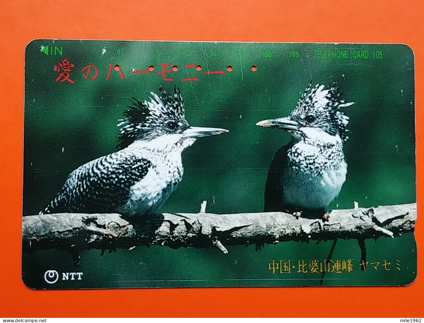 T-158 - JAPAN -JAPON, NIPON, TELECARD, PHONECARD, NTT JP 351-103, Bird, Oiseau - Japan