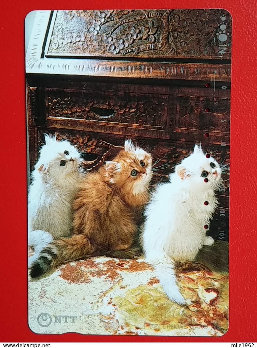 T-160 - JAPAN -JAPON, NIPON, TELECARD, PHONECARD, Animal, Cat, Chat, Katze NTT JP 331-268 - Japan