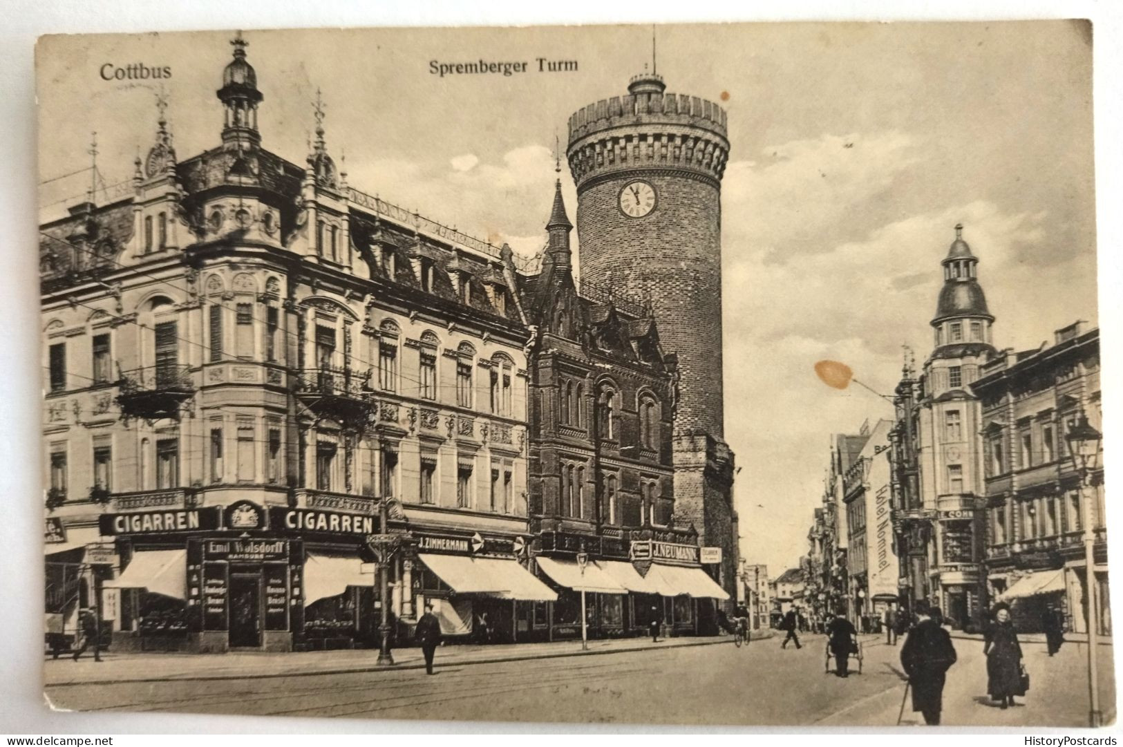 Cottbus, Spremberger Turm, Reklame,Geschäfte, Feldpost, 1915 - Cottbus